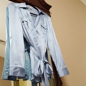 Button down silk blouse